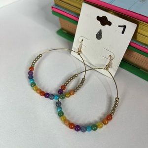 Colorful Bead Hoops